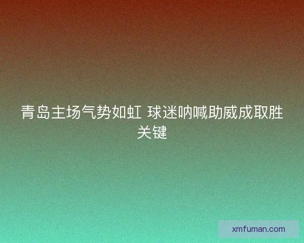 青岛主场气势如虹 球迷呐喊助威成取胜关键